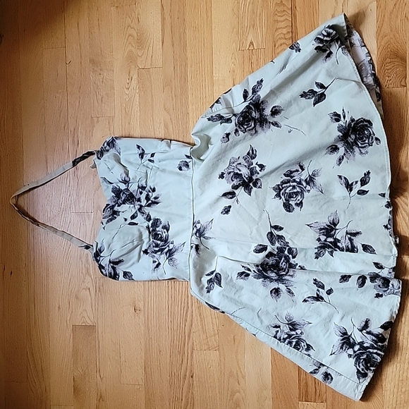 Mint floral retro pinup traveling cupcake dress - Picture 1 of 4